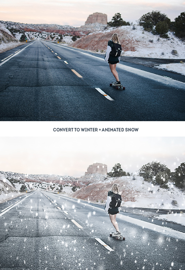 animated snow photoshop action free download